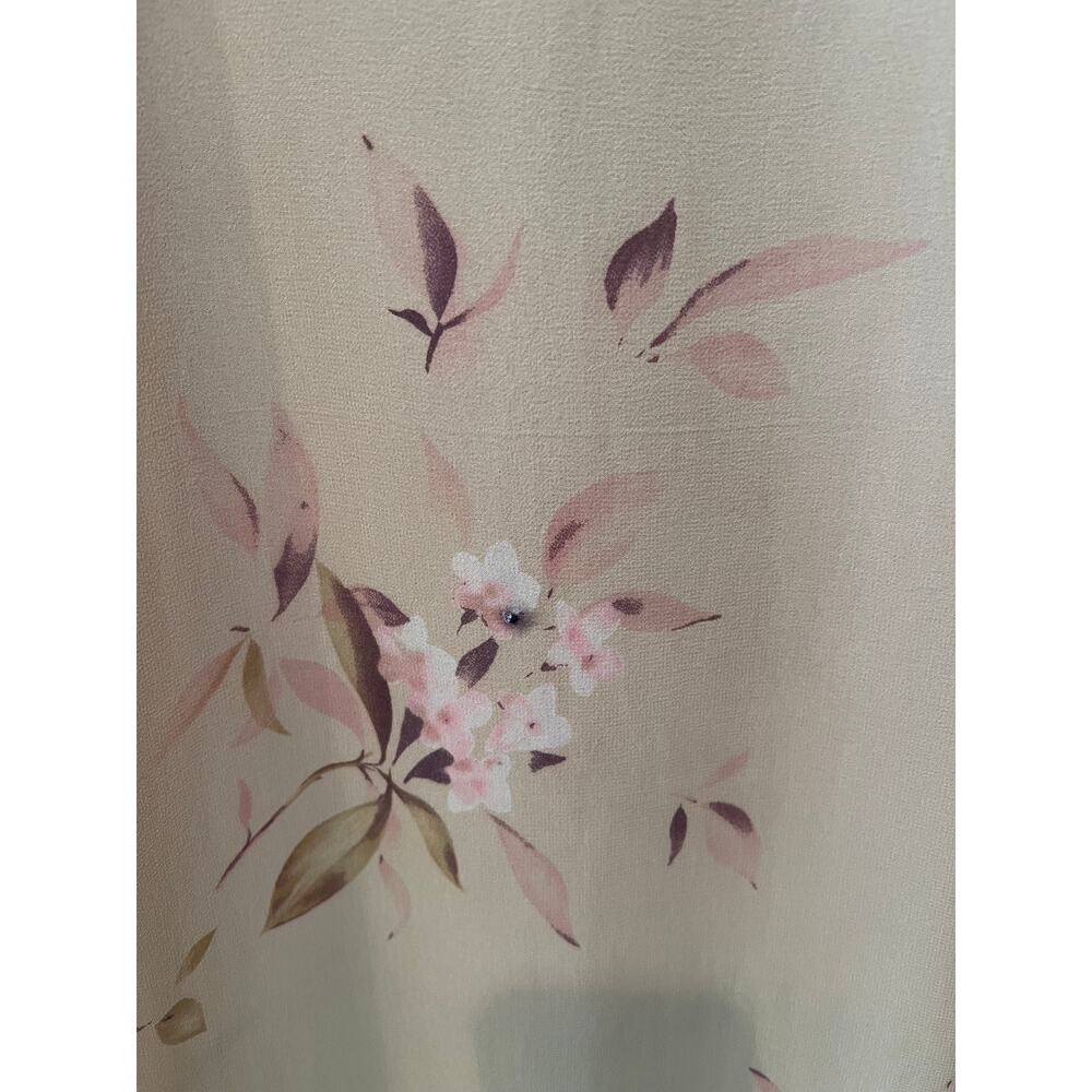 Vintage 90s Silk Slip Dress Dusty Rose Floral Print 8 - Picture 5 of 5